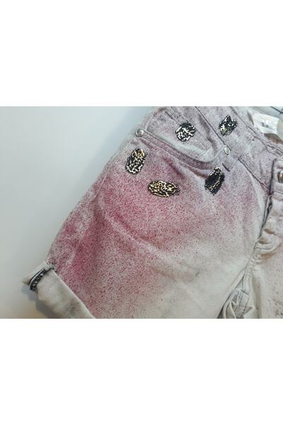 VİPP BÜYÜK BEDEN Nakışlı Kısa Şort.