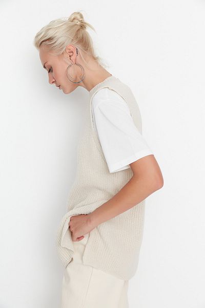 Trendyol Collection Strickweste - Beige - Regular Fit