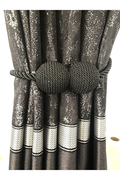 lovelyhome35 Siyah Mıknatıslı Perde Toplama Aparatı