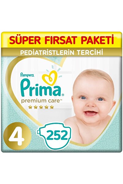 Prima Premium Care 4 Beden Bebek Bezi 84x3 252 Adet
