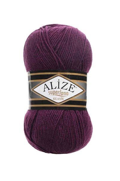 Alize Süperlana Classic 5 τεμαχίων πλεκτό νήμα 111 δαμάσκηνο