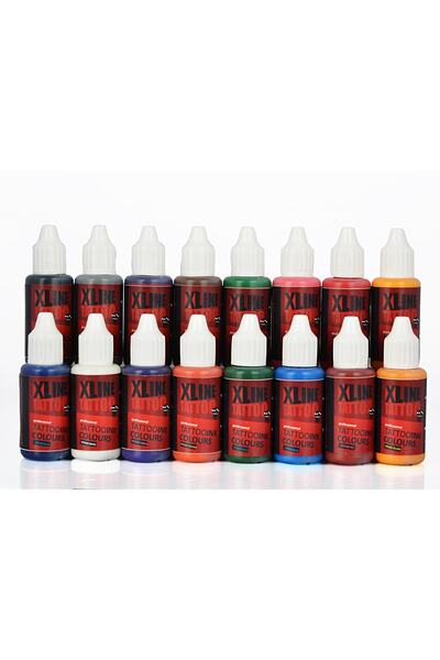 XLINETATTOO 20 Adet Tattoo Dövme Boyası - Dövme Mürekkebi Set 20 Li (5ml) + Hediyeli