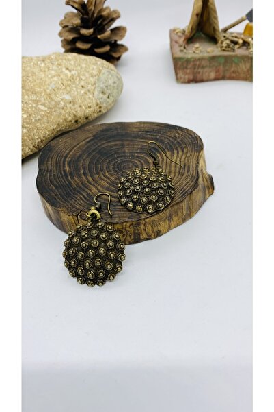 Porsuk Alternatif El Yapımı Etnik Otantik Hippi Döküm Küpe