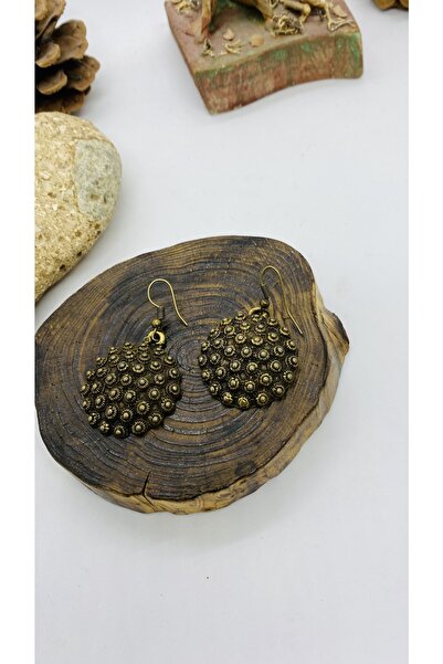 Porsuk Alternatif El Yapımı Etnik Otantik Hippi Döküm Küpe