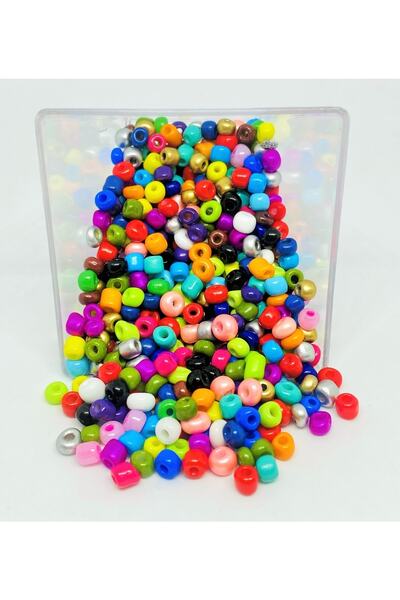 YAĞMUR BİJUTERİ خرز رملي مختلط (40 جرام) - 1 - خرز زجاجي ملون