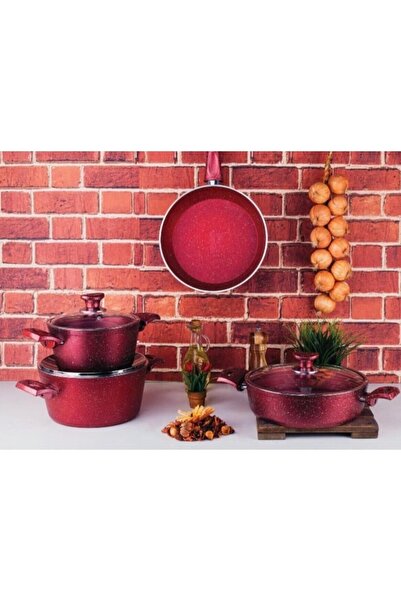 EVİNDA Modern Ve Şık Tasarımlar 7 Parça Ezme Granit Set