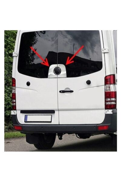 ueskrom Vw Crafter Krom Arka Amblem Çerçevesi 2006-2017 2 Parça Paslanmaz