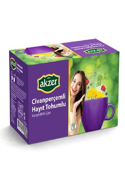 Akzer CİVANPERÇEMLİ HAYIT TOHUMLU KARIŞIK BİTKİ ÇAYI (25'Lİ)