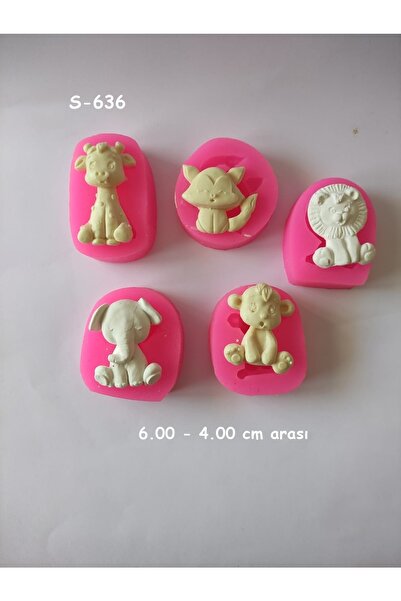 AnkaHobiMarket 5 Li Safari Hayvanlar Seti Silikon Kalıp