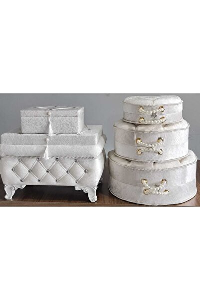 Duru Çeyiz Sandıkları Şevval Söz Nişan Bohça Gelin Düğün Çeyiz Sandık 5 Li Dü...