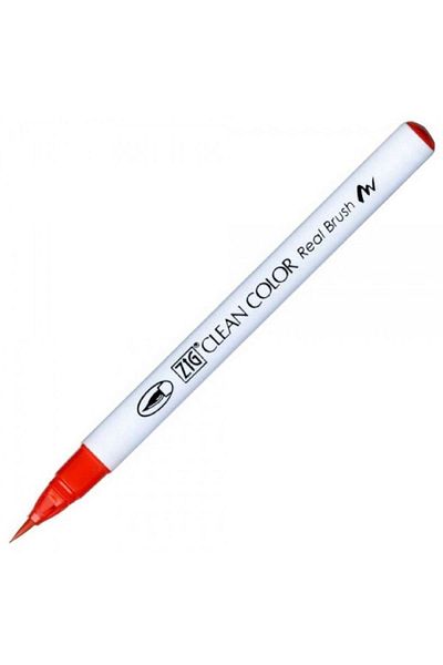 Zig Clean Color Real Brush Rb-6000At 020 Red Brush Tip Pen