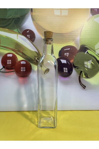 Şişecam 500cc Olive Oil Bottle - 10 Empty Glass Cork