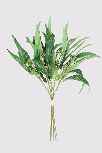 Yapay Çiçek Deposu Yapay 5li Lüx Söğüt Okaliptus Dalı 40 Cm