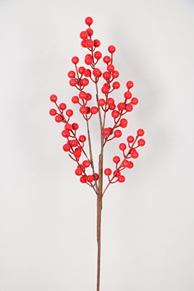 Yapay Çiçek Deposu Yapay Dal Kokina 60 Cm Kırmızı Orta Boy Christmas Yeni Yıl...