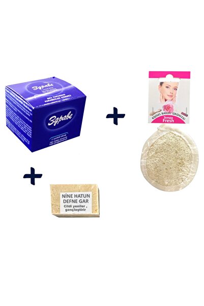 ZDRAVE Krem & Loofah Pon Pon Yüz Pedi & Defne Gar Lı Sabun