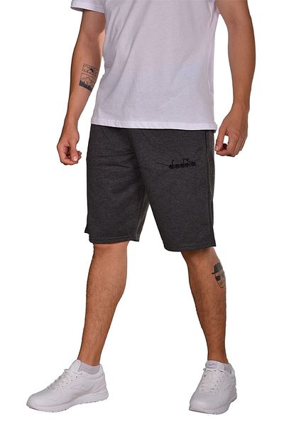Diadora Mesa - Pantaloni scurti sport din bumbac antracit - Mesa
