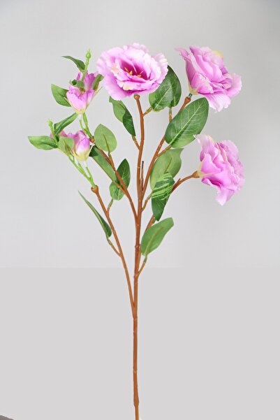 Yapay Çiçek Deposu Yapay Çiçek Tomurcuklu Lisyantus Dalı 70 Cm Lila