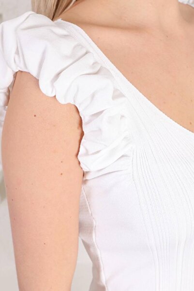 fehika Λευκή μαύρη φούξια πέτρα Floral Crop τετράγωνη λαιμόκοψη V λαιμόκοψη Πλεκτή μπλούζα