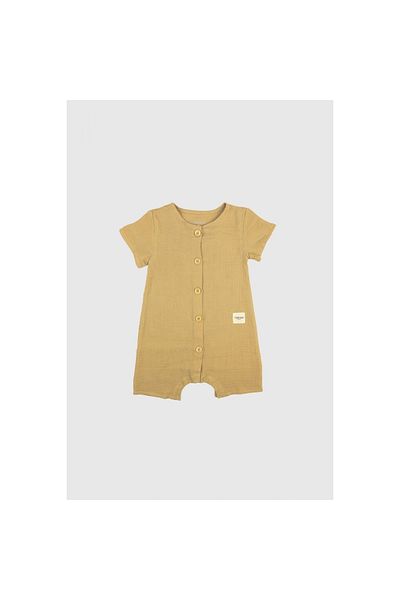 Totzee Muslin Buttoned Jumpsuit Beach Beige
