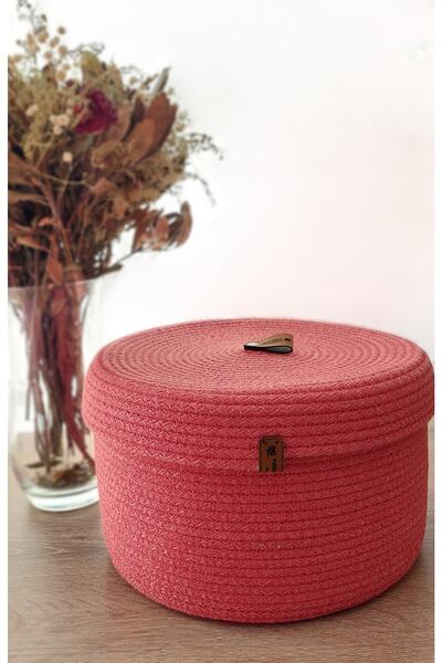 HandmadeSNM Organizator - Coș de depozitare și roz