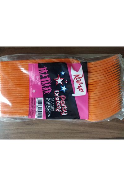 MERT AMBALAJ Orange Luxury Fork 25 Pieces
