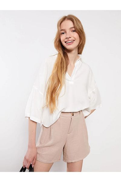 LC Waikiki Pantaloni scurți lcw casual, cu talie elastică, standard, uni