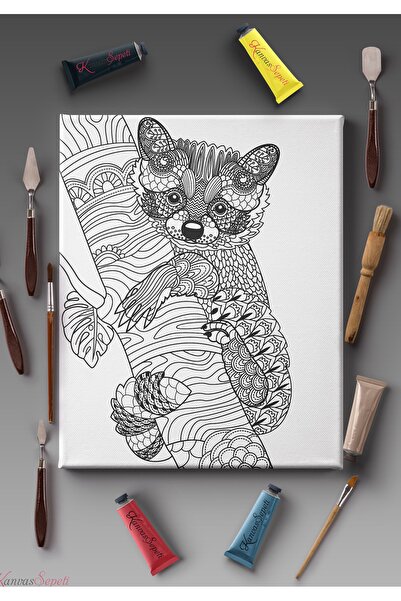 KanvasSepeti 30x20cmtüm Boyama Türlerine Uygun Boyanabilir Tuval Mandala Tabl...