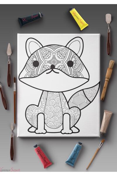 KanvasSepeti 30x20cmtüm Boyama Türlerine Uygun Boyanabilir Tuval Mandala Tabl...