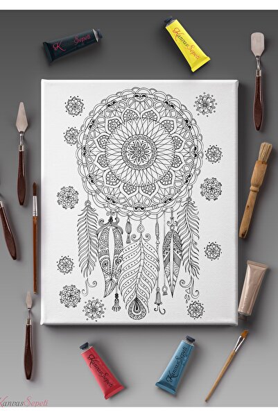 KanvasSepeti 40x30cmtüm Boyama Türlerine Uygun Boyanabilir Tuval Mandala Tabl...