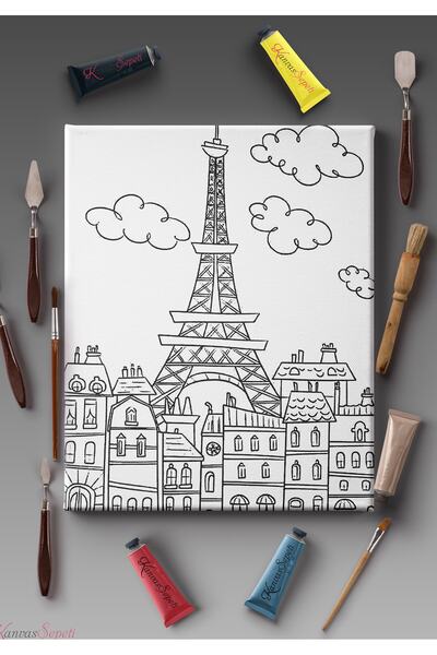 KanvasSepeti Ölçü Seçenekli Tüm Boya Türlerine Uygun Boyanabilir Tablo Tuval ...