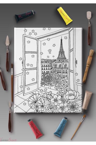 KanvasSepeti Pânză de pictură, potrivită pentru toate tipurile de vopsea, cu ...