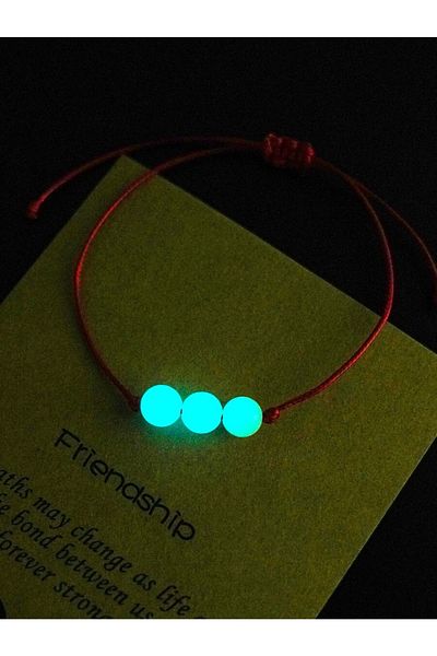 MADEFORYOUU Glow-in-the-Dark 3-Piece Bead Bracelet