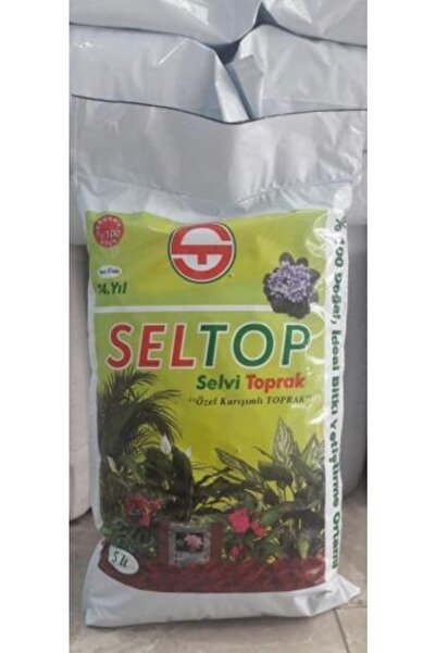 SELTOP 5 Lt Özel Karışımlı Toprak, Çiçek Toprağı, Torf, Saksı Toprağı, Süs Bi...