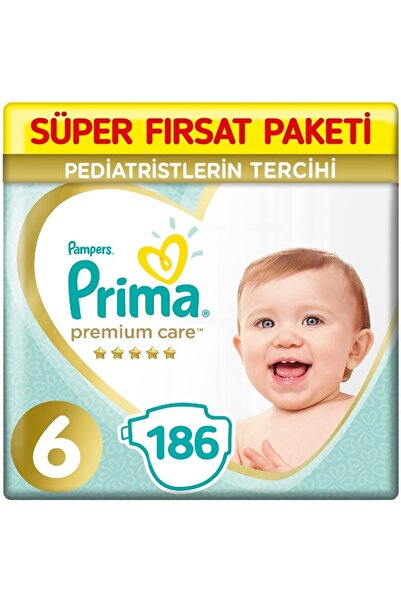 Prima Premium Care 6 Beden Bebek Bezi 62x3 186 Adet