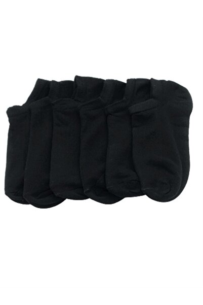 AXE SPORTSWEAR Pantofi unisex negri din bumbac, ciorapi invizibili, 6 perechi