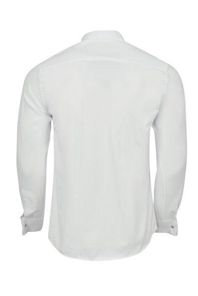 R-Germen White Groom's Suit Atak Collar Slim Fit Shirt