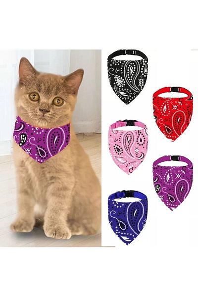 TİNEKE Pet Cat Collar Collar Bib Scarf No 250 Purple