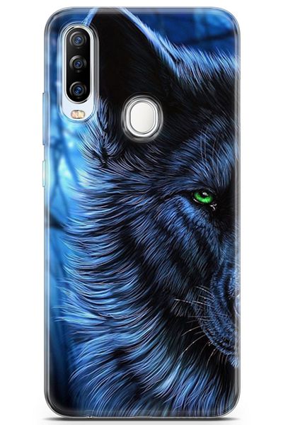 Lopard حافظة متوافقة مع هاتف General Mobile Gm 20 Pro Cardano 16 Armor Wolf Green Eye + زجاج واقي للشاشة