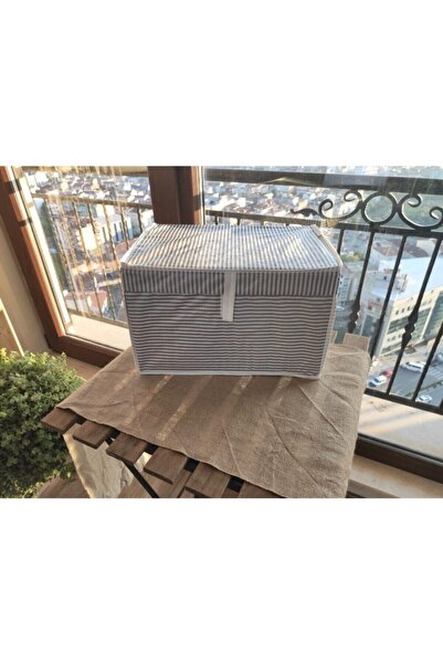 Milenay 5 Adet - Kapaklı Çok Amaçlı ( Çamaşır-saklama-düzenleme Vb) Hurç, Kutu - 40x30x26 - Mini Kutu - Gri