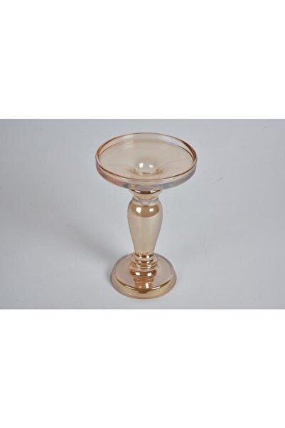 SETABIANCA Setabıanca Crystal Amber Cam Mumluk Büyük 21 Cm