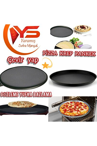 Ys YARAMIŞ Fırında Pizza Tavası Ocak Üstü Pankek Krep Ters Çevir Gözleme Sacı