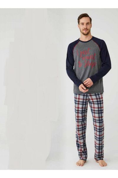 Mod Collection Set pijama roșu Claret pentru bărbați