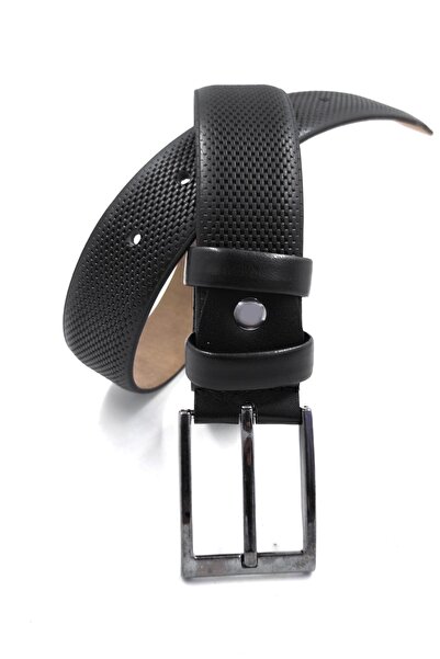 ZEKTON Ανδρική ζώνη από συνθετικό δέρμα σε μαύρο χρώμα