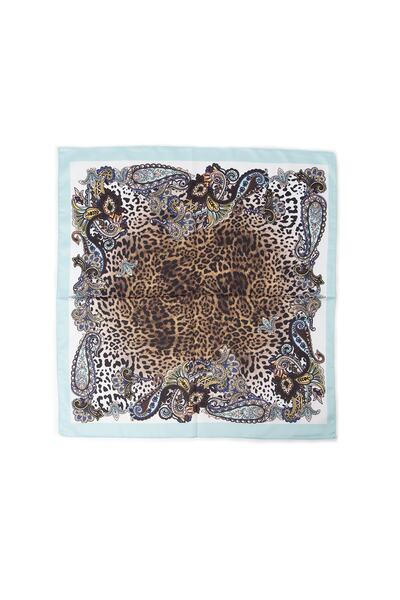 OnMyHead Kadın  Kahverengi  Leopar Bandana 48cm