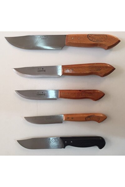 mobilreyon Mutfak Bıçağı Seti - Ahşap Saplı Osmaniye Bıçağı Ali Umuş+siyah Sa...