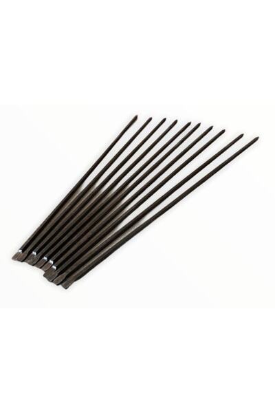 mobilreyon - 10 Adet Kare Patlıcan Şişi Silme Demir 8mm Galvanizsiz Silme Şiş...