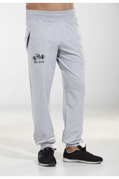 Big Sam Narrow Leg Gray Melange Sweatpants 1015