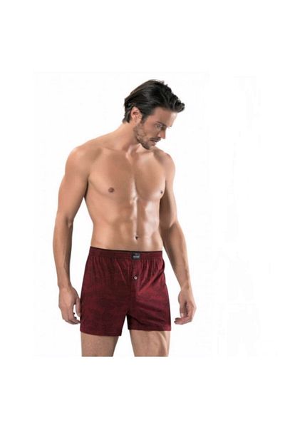 Erdem Men's Claret Red Combed Cotton Boxer 3 Pack
