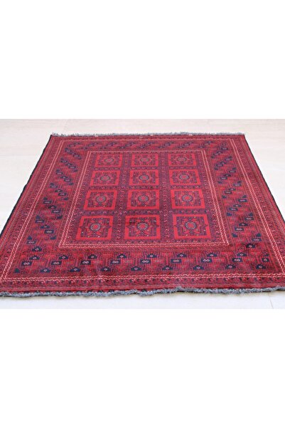 El Dokuma Vintage Afgan Kunduz Halısı