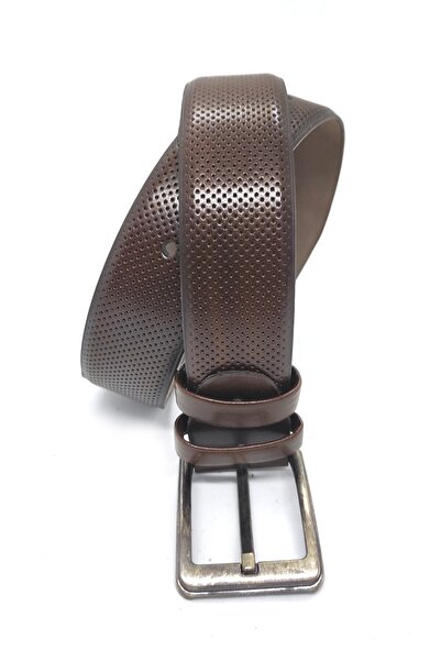 ZEKTON Ανδρική ζώνη από συνθετικό δέρμα σε καφέ χρώμα